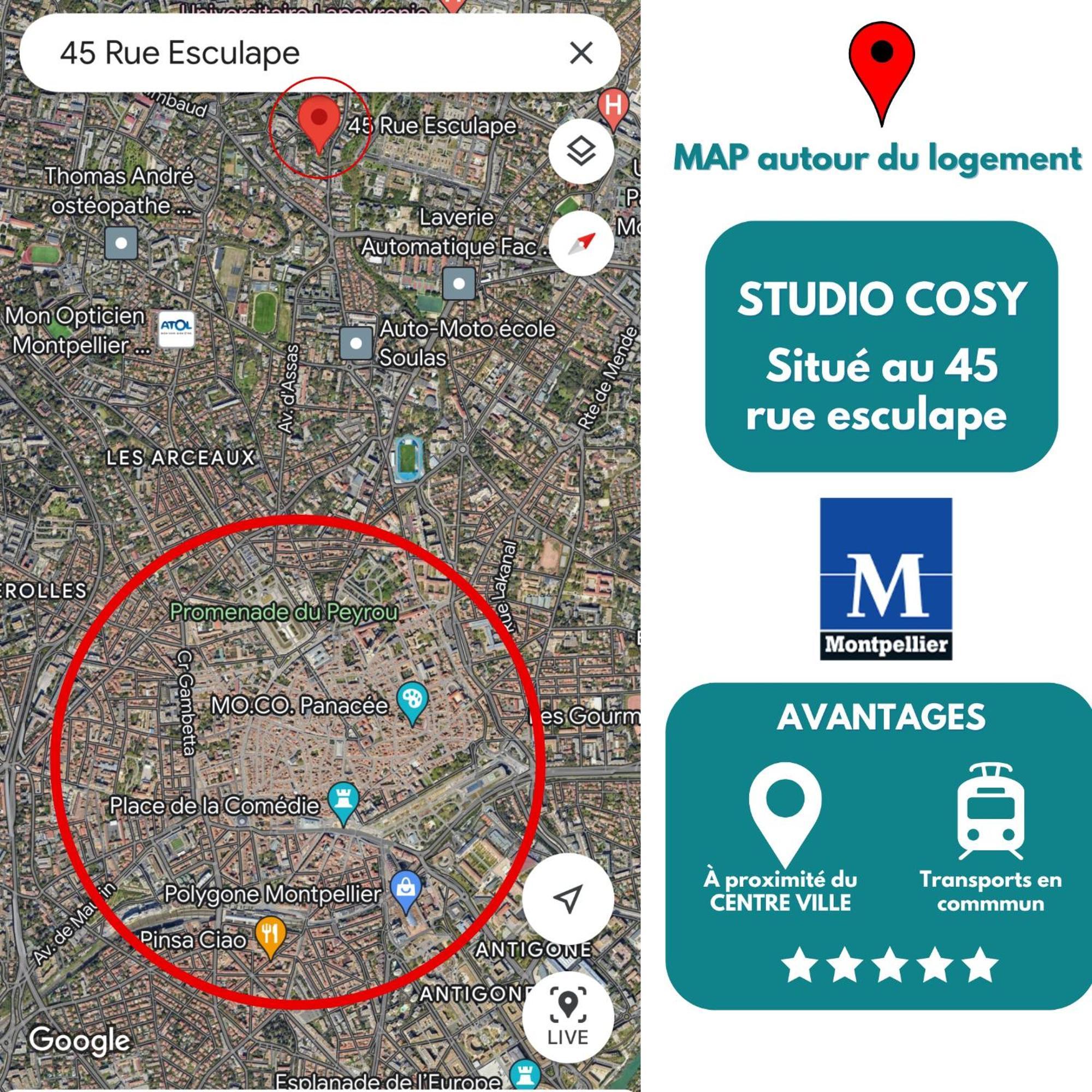 Apartmán Cosy Studio Hopitaux-Facultes Montpellier Exteriér fotografie